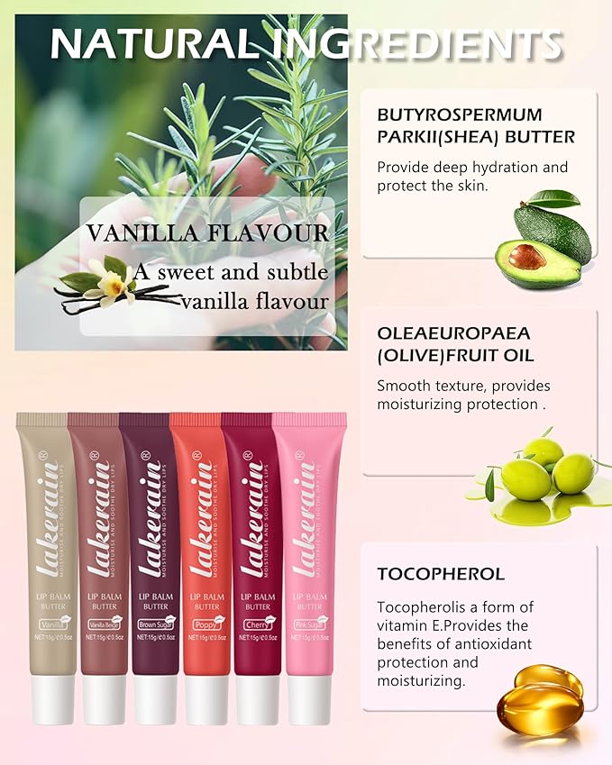 Lip Butter Balm Pink Sugar,Hydrating Tinted Butter Lip