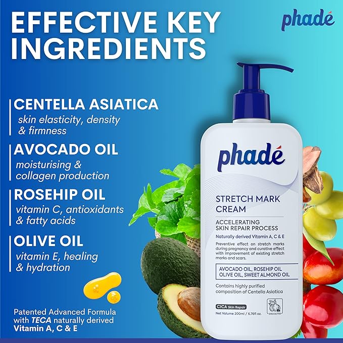 Phade Stretch Mark Cream with CICA 200ml