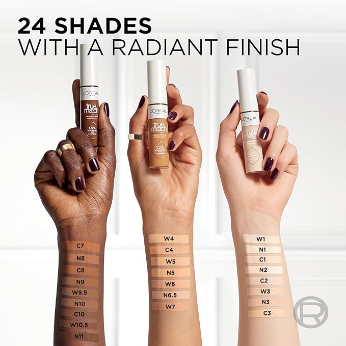 L’Oréal Paris True Match Radiant Serum Concealer, Brightening Caffeine, W5, 0.33 Oz