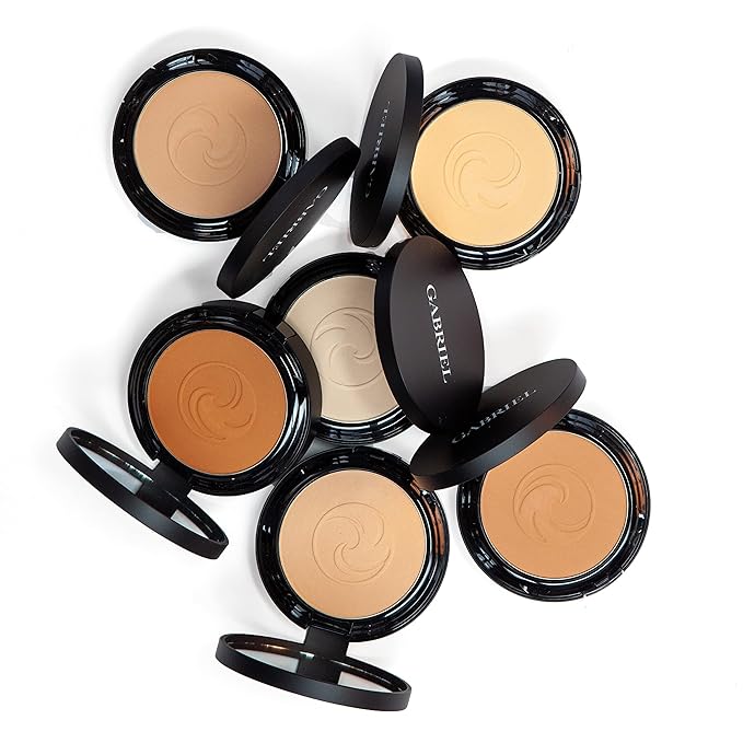 Gabriel Cosmetics Deep Beige Pressed Mineral Powder Foundation, 12 oz