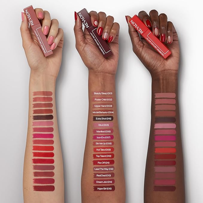 Revlon ColorStay Limitless Matte Liquid Lipstick, Vegan Formula, No-Budge, Longwear Lip Color, Long Lasting, Lightweight/Comfortable, Waterproof, 011 Fire Off, 0.17 fl oz