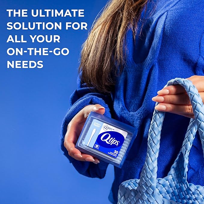 Q-tips swabs travel pack,30 count,