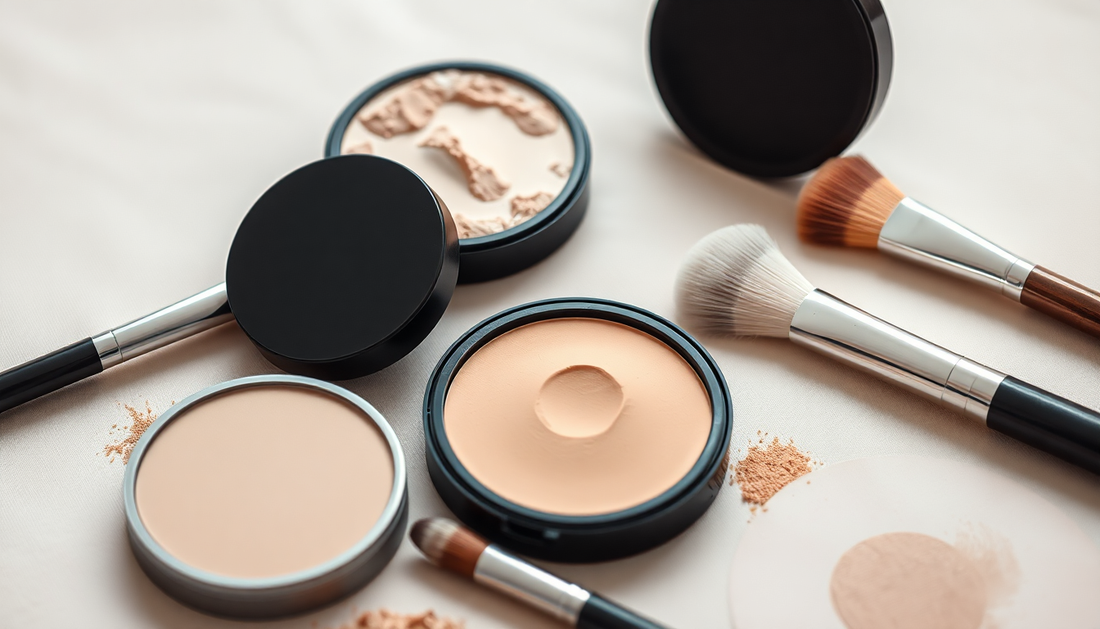 Various types of face powders – loose, pressed, translucent, and tinted.