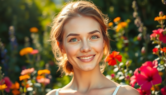 Woman in her 20s applying broad-spectrum sunscreen to protect skin from UV damage.
