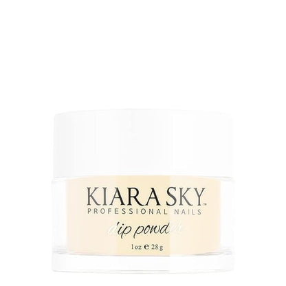 Kiara Sky Long Lasting Nail Dip Powder Yellow Tones 1 oz, White Peach