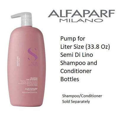Alfaparf Milano Pump for Semi Di Lino Liter Size Shampoos and Conditioners, 1 ct. (Pack of 2)
