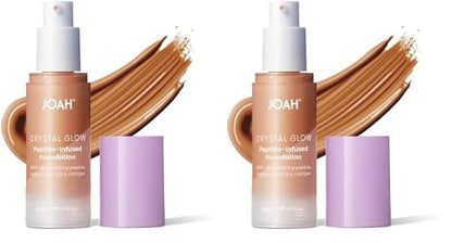 JOAH Crystal Glow Peptide-Infused Foundation, 2-in-1 Multitasking Korean 1.01 Oz