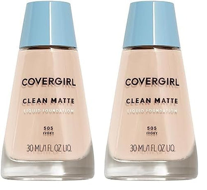 COVERGIRL, Clean Matte Liquid Foundation, Ivory 505, , of 2) 1 oz