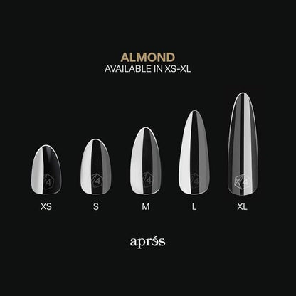 Apres Gel-X® Almond Box of Nail Tips | 280 Gel-X Tips, Soft Tips, 14 Sizes 00-9 | Half-sizes Included (Sculpted Almond Long, 280 Count)