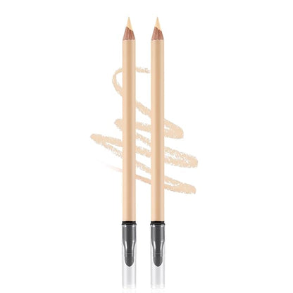 2pcs Concealer Pencil with Sponge,Full Coverage,Waterproof Under Eye Stick