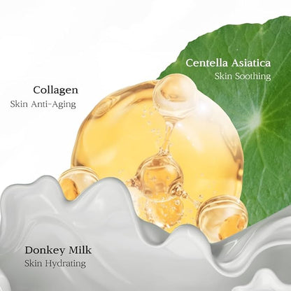 NUBORN CELL Donkey Milk Collagen Cream | Instant glow with 10% Donkey Milk | Type 1 Collagen for Visibly Smooth and Dewy Skin | All Skin Types 65ml