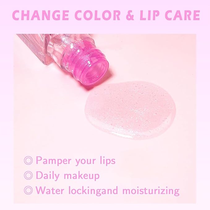 3 Pcs Color Changing Lip Oil, Long Lasting Lip