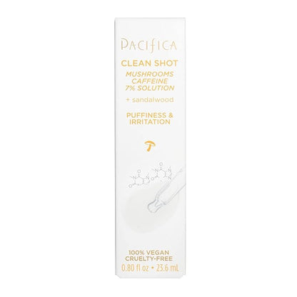 Face Serum by Pacifica - Clean Shot Hyaluronic Acid 5% Solution with Rose, Jasmine & Peony – Hydrating Facial Serum for All Skin Types, Vegan & Cruelty-Free, 0.8 oz