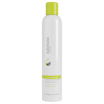 GREAT CLIPS Solutions Buildable Hairspray, 10oz | Protects Against Humidity | Provides Long-Lasting Hold & Shine | For All Hair Types