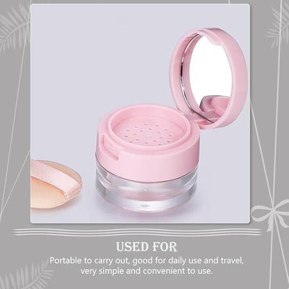 minkissy 2 Sets Powder Box Mini Containers Loose Powder Abs 3g
