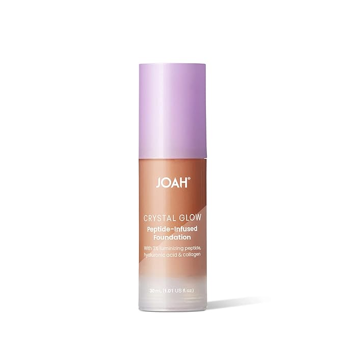 JOAH Crystal Glow Peptide-Infused Foundation, 2-in-1 Multitasking Korean 1.01 Oz