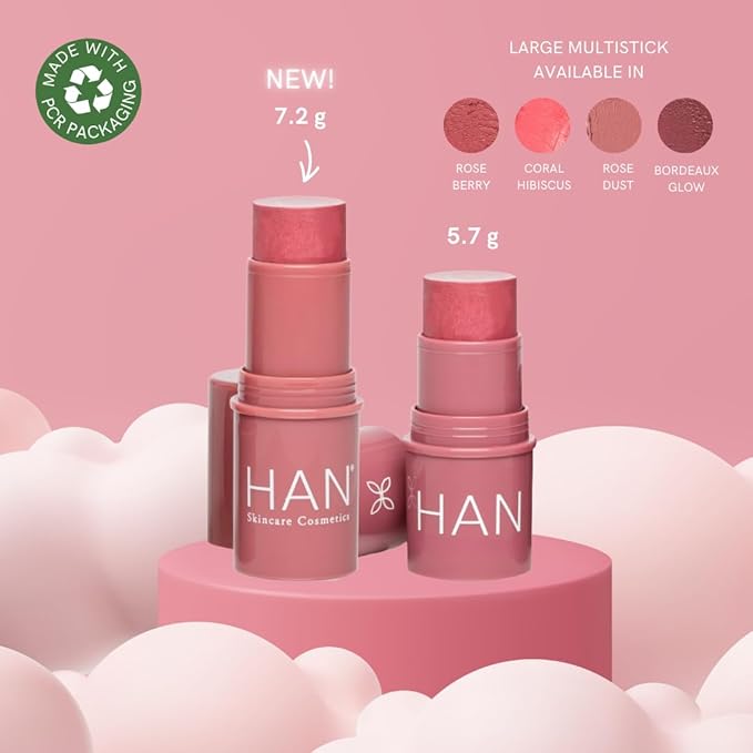 HAN Skincare Cosmetics Vegan, Cruelty-Free 3-in-1 Multistick for | Large