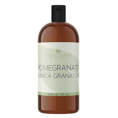 Pomegranate Seed Oil - 8 oz - Pure, Unrefined, Non GMO, Cold Pressed, Sweet Carrier Oil for Hair, Skin Nails Body Face DIY Soaps & More - Hydrate Nourish Replenish Moisturize - Packaging May Vary