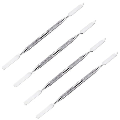 4 Pieces Makeup Spatula Cosmetics Mixing Spatula Stainless