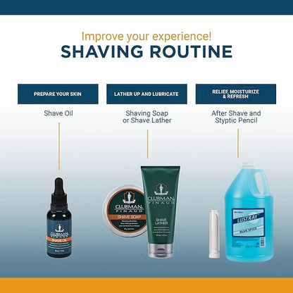 Clubman Lustray Blue Spice After Shave Lotion – Refreshing & Cooling Aftershave for Men, Soothing Barber Formula, 1 Gallon, 3.8L