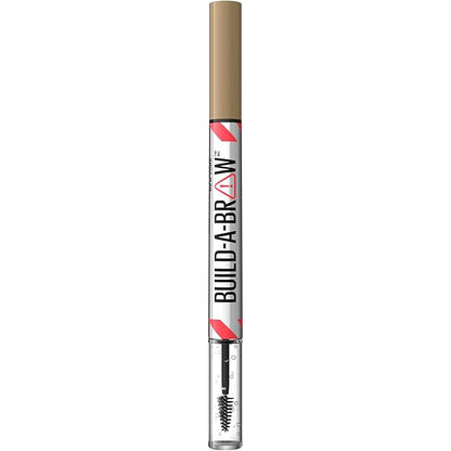 Maybelline Build-A-Brow 2-in-1 Brow Pen and Sealing Eyebrow Gel, Eyebrow Makeup for Real-Looking, Fuller Brows, Blonde, 1 Count