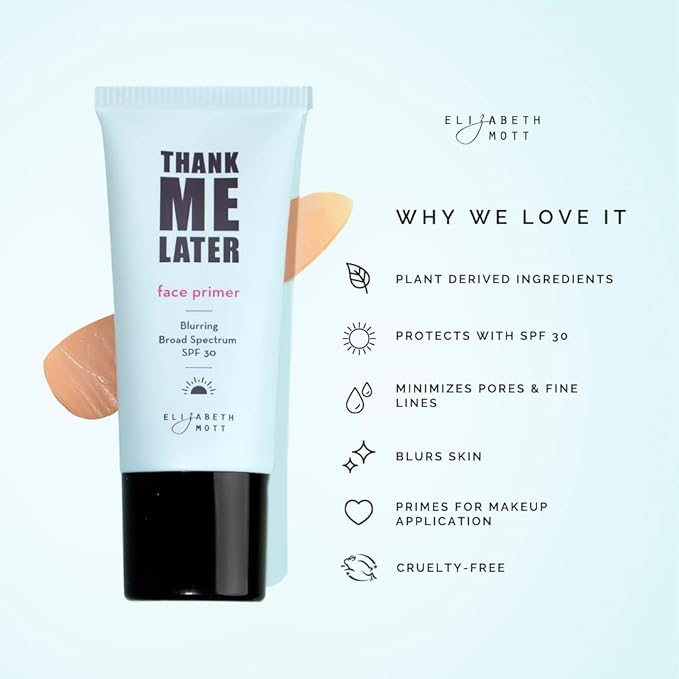 Elizabeth Mott Thank Me Later Blurring Face Primer Grip Formula, 30 g