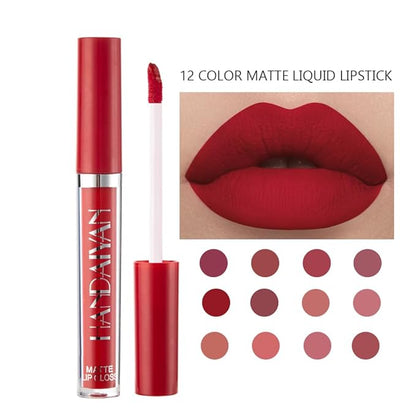BestLand 3Pcs Matte Liquid Lip Gloss Set - 24H Transfer-Proof, Moisturizing & Non-Sticky I Mauve Pink, Classic Red, Deep Burgundy I Vegan + Cruelty-Free for Daily & Party