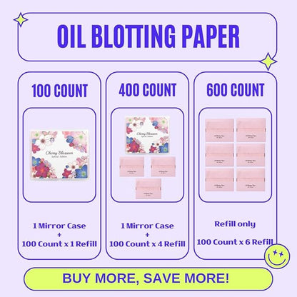 [100 Counts + Mirror Case] Cherry Blossom Natural