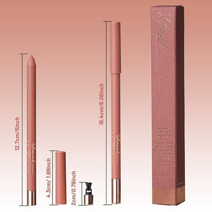 Waterproof Lip Liner Pencil, Mechanical Red Lip Liner Pen with Sharpener, Highly Pigmented Creamy Matte Lip Filler Pencil for Plumping Lip, Longwear, Long Lasting, Damn Hot