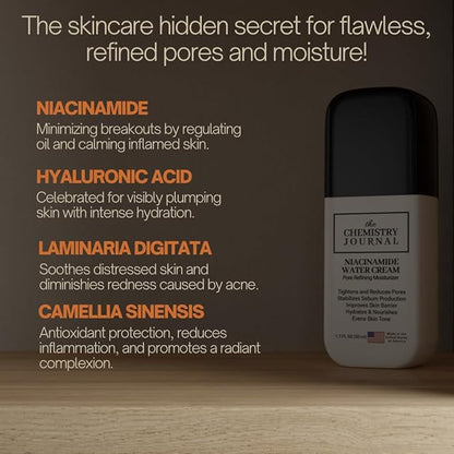 Niacinamide Water Cream - Ultimate Hydration, Oil Control, Moisturized Protection and a Radiant, Even Complexion. Made in the United States of America