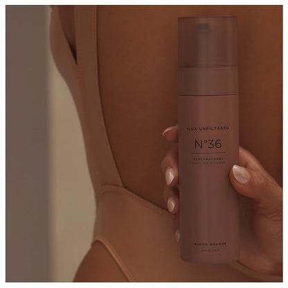 '+ Lux Unfiltered N°36 ORIGINAL Supernatural Tanning Mousse Foam in Blood Orange, Quick + Immediate Sunless Fake Tan, Self Tanner