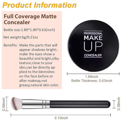 Kaely Pot Concealer Full Coverage Set,under Eye Brightener ojeras 05