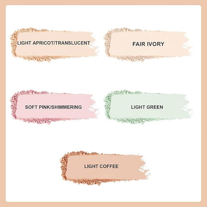 Setting Powder Lightweight Loose Powder Finishing Powder Long-Lasting (Light Green/Translucent) 0.28 Oz
