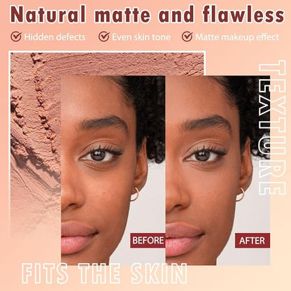 Oil Control Face Pressed Powder, Matte powder setting 1 Pcs)