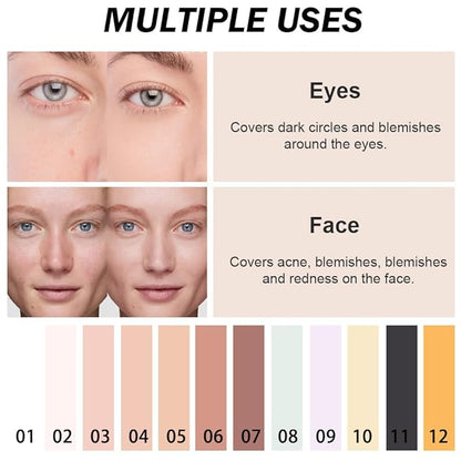 Kaely Color Correcting Concealer,Cream Pot Concealer Full Coverage,under Makeup,03 Light