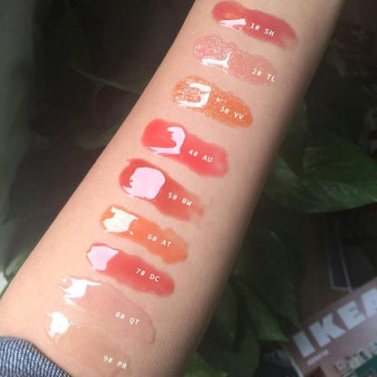MAEPEOR Plumping Lipgloss 9 Colors Moisturizing Lip Plumper Shiny Jelly Lip Gloss (High Shine, 05#Brown Red)