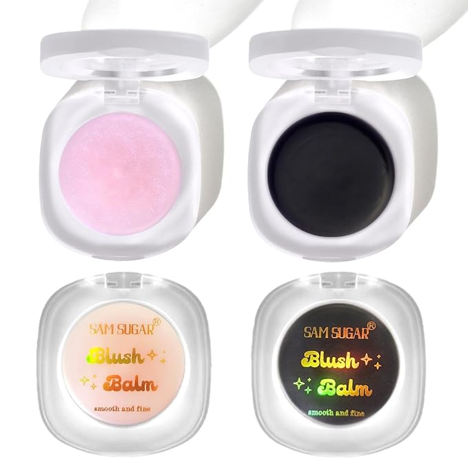 Color Changing Blush,3-in-1 Warm Change Blush,Pink Cream Blush,Transparent Skin Tone(01+02)