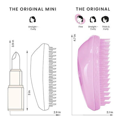 Tangle Teezer Original Detangler Brush, Dry & Wet Hair Brush for Color-Treated, Fine & Fragile Hair Types, Pink Dawn