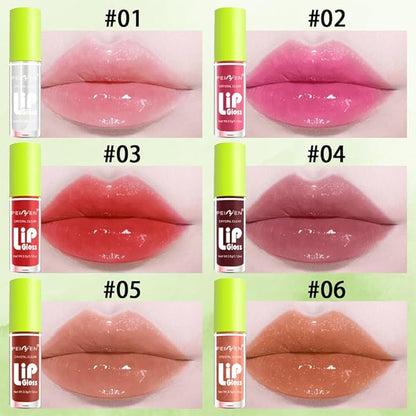 6 Colors Lip Oil Lip Glaze,Fat Lip Oil