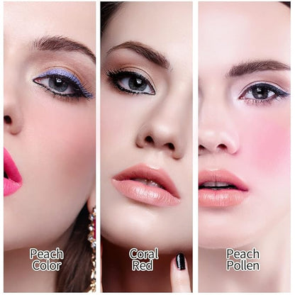 ROUSE Face Blush Powder Makeup Soft Mushroom Blush (Peach Color)