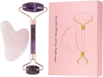 Rockcloud Natural Crystal Jade Roller and Scraping