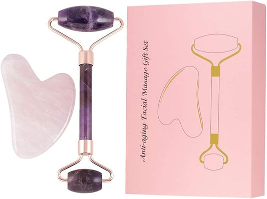 Rockcloud Natural Crystal Jade Roller and Scraping