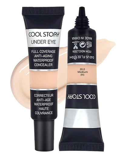 2 PCS Under Eye Concealer Full Coverage, Waterp