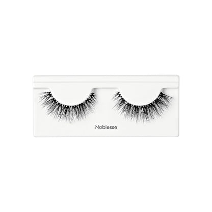 KISS Lash Couture The Muses Collection False Eyelashes - Noblesse, Black, Wispy, Tapered, Refined Faux Silk, Contact Lens Friendly, Pliable Band, Comfortable, Reusable, Cruelty Free, Vegan | 1 Pair