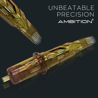 Ambition Glory Tattoo Cartridges #12 Standard 14RL Needles Disposable 20pcs 0.35mm 14 Round Liner for Rotary Tattoo Machine Supply