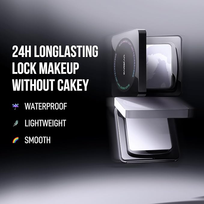 Oil Control Face Pressed Powder Compact, 24H Longlasting skin () 0.28Oz