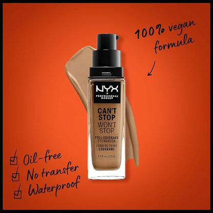 NYX PROFESSIONAL MAKEUP Can't Stop Won't Stop Foundation, - Golden