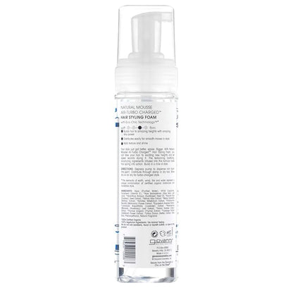 GIOVANNI Mousse Air-Turbo Charged, Hair Styling Foam - Lightweight for Natural Curls, Medium to Firm Hold, Add Texture & Shine, Curly Hair Products, No Parabens, Color Safe - 7 Fl Oz (Pack of 2)