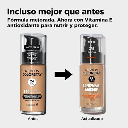 Revlon Colorstay Make Up Combination Oily Skin 350 Rich Tan 30ml