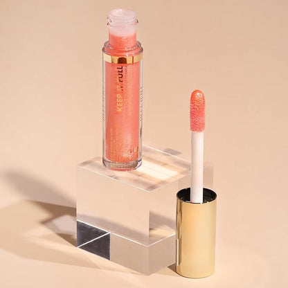 Milani Lip Gloss, Keep It Full Nourishing Lip Plumper with Hyaluronic Acid & Peptides for Soft, Fuller-Looking Lips (0.13 Fl. Oz.) Champagne